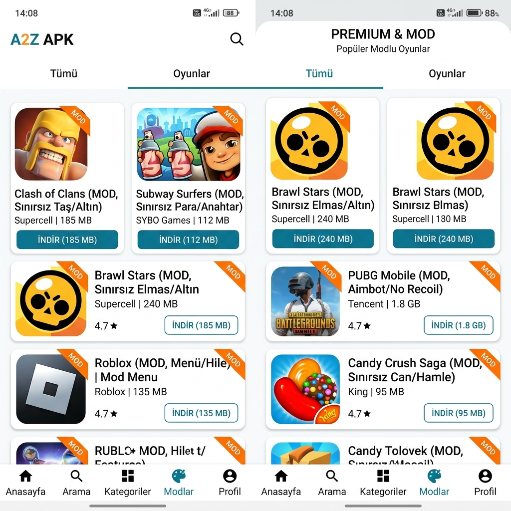 A2Z APK Modlu Oyunlar Kategorisi